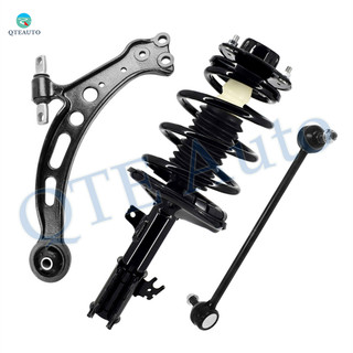 Set of 3 Front Right Lower Control Arm-Sway Bar Link-Quick Complete Strut-Coil Spring Assembly For 1997-2001 Toyota Camry V6