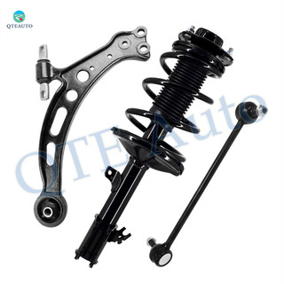 Set of 3 Front Right Lower Control Arm-Sway Bar Link-Quick Complete Strut-Coil Spring Assembly For 1999-2003 Lexus RX300