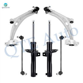 Set of 6 Front Lower Control Arm Ball Joint-Sway Bar Link-Suspension Strut Assembly For 2009-2017 Volkswagen CC