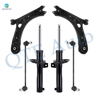 Set of 6 Front Lower Control Arm-Sway Bar Link-Suspension Strut Assembly For 2012-2019 Volkswagen Beetle