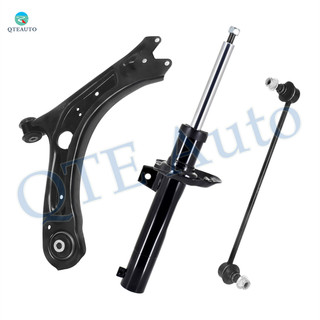 Set of 3 Front Left Lower Control Arm-Sway Bar Link-Suspension Strut Assembly For 2012-2020 Volkswagen Passat