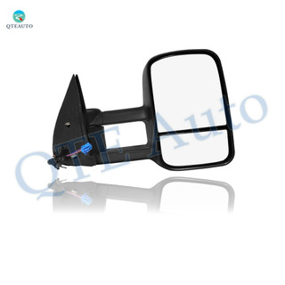 Right Side Mirror, Heated Power Adjust Textured Black Manual Folding For 2003-2006 Chevrolet Silverado 2500 HD With Blind Spot Monitor; W/o Signal Light, Memory & Auto-Dimming