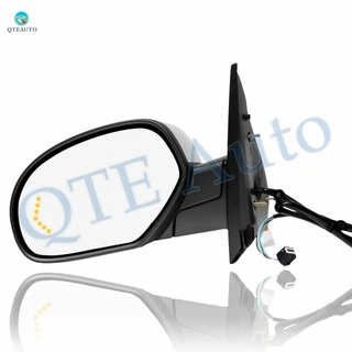 Left Driver Side Mirror, Chrome For 2007 2008 Chevrolet Suburban 2500 With Signal Light, Memory & Auto-Dimming; Without Blind Spot Monitor