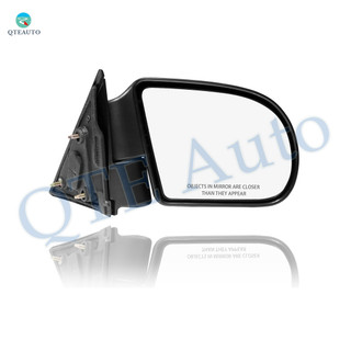 Right Passenger Side Mirror, Manual Adjust Non-Heated Textured Black Manual Folding For 1999 2000 GMC Jimmy Without Signal Light, Blind Spot Monitor, Memory & Auto-Dimming