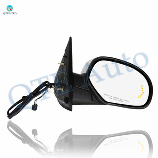Right Passenger Side Mirror, Chrome For 2007 2008 Chevrolet Suburban 2500 With Signal Light, Memory & Auto-Dimming; Without Blind Spot Monitor