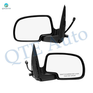 Driver & Passenger Side Mirror, Left-Right Black Manual Folding For 2000-2006 Chevrolet Tahoe