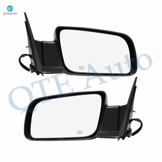 Driver & Passenger Side Mirror, LH-RH Power Adjust Heated Paintable Manual Folding For 1999-2002 GMC Sierra 1500 Without Signal Light, Blind Spot Monitor, Memory & Auto-Dimming