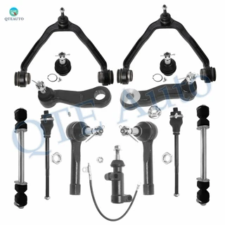 Set of 13 Front Upper Control Arm Ball Joint-Lower Suspension Ball Joint-Sway Bar Link-Inner and Outer Tie Rods Kit For 2002-2006 Cadillac Escalade Ext