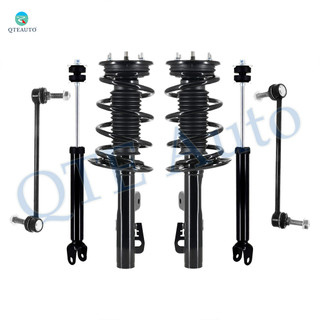 Set of 8 Front Sway Bar Link-Quick Complete Strut-Coil Spring Assembly-Rear Sway Bar Link-Shock Absorber For 2010-2012 Ford Flex