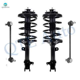 Set of 4 Front Sway Bar Link-Quick Complete Strut-Coil Spring Assembly For 2001 2002 Acura MDX