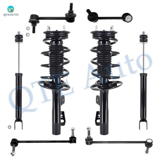 Set of 8 Front Sway Bar Link-Quick Complete Strut-Coil Spring Assembly-Rear Sway Bar Link-Shock Absorber For 2012 Ford Taurus