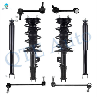 Set of 8 Front Sway Bar Link-Quick Complete Strut-Coil Spring Assembly-Rear Sway Bar Link-Shock Absorber For 2013-2019 Ford Taurus
