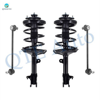 Set of 4 Front Sway Bar Link-Quick Complete Strut-Coil Spring Assembly For 2003-2005 Acura MDX