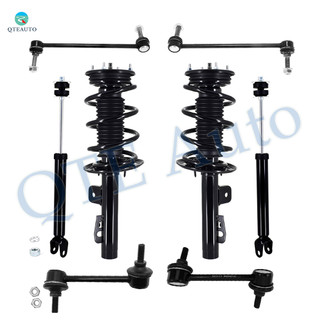 Set of 8 Front Sway Bar Link-Quick Complete Strut-Coil Spring Assembly-Rear Sway Bar Link-Shock Absorber For 2010 2011 Ford Taurus