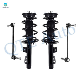 Set of 4 Front Sway Bar Link-Quick Complete Strut-Coil Spring Assembly For 2010 2011 Ford Taurus