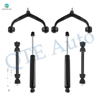 Set of 6 Front Upper Control Arm Ball Joint-Sway Bar Link-Steering Damper For 2011-2015 Chevrolet Silverado 2500 HD