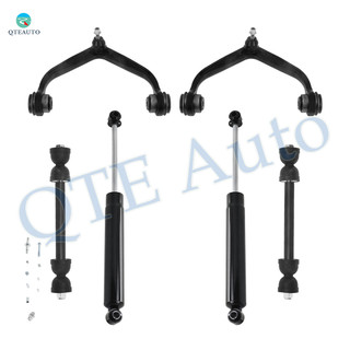 Set of 6 Front Upper Control Arm Ball Joint-Sway Bar Link-Steering Damper For 2011-2015 GMC Sierra 3500 HD