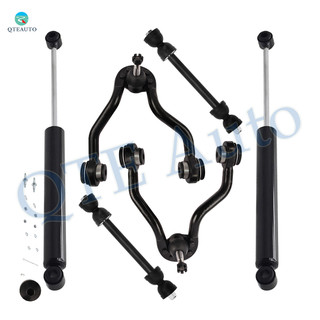 Set of 6 Front Upper Control Arm Ball Joint-Sway Bar Link-Steering Damper For 1992 Chevrolet K1500 Suburban