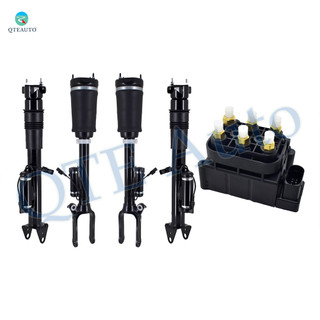 Full Set Air Suspension Solenoid Valve Block-Front Air Airmatic Suspension Spring Strut-Rear Air Shock Absorber For 2007-2009 Mercedes-Benz ML320