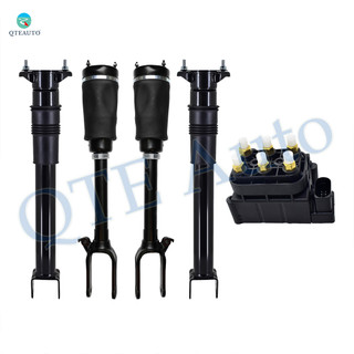 Full Set Air Suspension Solenoid Valve Block-Front Air Suspension Spring Strut-Rear Air Shock Absorber For 2010-2012 Mercedes-Benz GL350