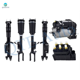 Full Set Air Suspension Solenoid Valve Block-Air Suspension Compressor Pump-Front Air Airmatic Suspension Spring Strut-Rear Air Shock Absorber For 2006 2007 Mercedes-Benz ML500