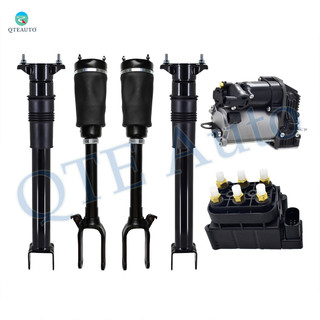Full Set Air Suspension Solenoid Valve Block-Air Suspension Compressor Pump-Front Air Suspension Spring Strut-Rear Air Shock Absorber For 2007-2009 Mercedes-Benz GL320