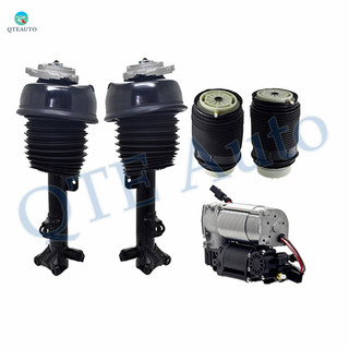 Full Set Air Suspension Compressor Pump-Front Air Suspension Spring Strut-Rear Air Suspension Spring Bag For 2010-2016 Mercedes-Benz E63 AMG