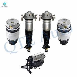 Full Set Air Suspension Compressor Pump-Front Air Suspension Spring Bag-Rear Air Suspension Spring Strut For 2007-2015 Audi Q7