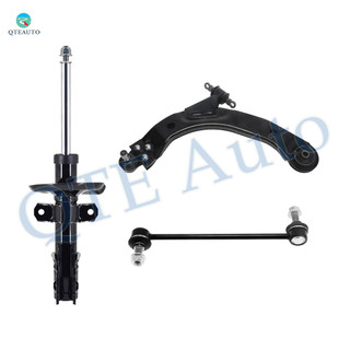 Set 3 Front Left Lower Control Arm Ball Joint-Sway Bar Link-Suspension Strut Assembly For 2005 2006 Pontiac Pursuit