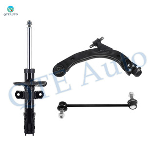 Set 3 Front Right Lower Control Arm Ball Joint-Sway Bar Link-Suspension Strut Assembly For 2005-2008 Chevrolet Cobalt