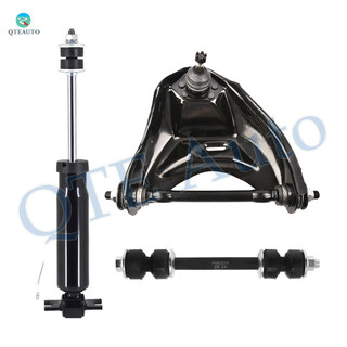 Set of 3 Front Left Upper Control Arm Ball Joint-Sway Bar Link-Shock Absorber For 1991-2003 GMC Sonoma