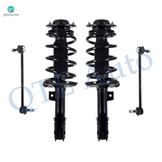 Set of 4 Front Sway Bar Link-Quick Complete Strut-Coil Spring Assembly For 2004-2009 Chevrolet Malibu