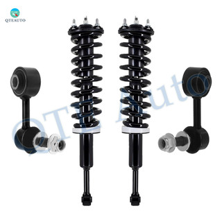 Set of 4 Front Sway Bar Link-Quick Complete Strut-Coil Spring Assembly For 2015-2020 Toyota Tundra