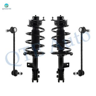 Set of 4 Front Sway Bar Link-Quick Complete Strut-Coil Spring Assembly For 2010-2013 KIA Forte