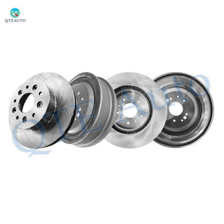 Set of 4 Front 298.4mm Brake Disc Rotors-Rear 323.7mm Brake Drum For 1963-1966 Chevrolet Corvette
