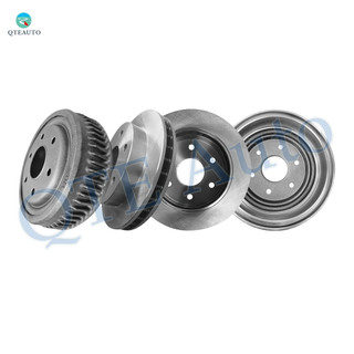 Set of 4 Front 294.9mm Brake Disc Rotors-Rear 304mm Brake Drum For 1988-1999 GMC K1500