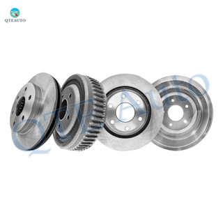 Set of 4 305mm Front Brake Disc Rotors-Rear Brake Drum For 2000 Chevrolet Tahoe