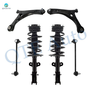 Set of 6 Front Lower Control Arm Ball Joint-Sway Bar Link-Quick Complete Strut-Coil Spring Assembly For 2012-2015 RAM C/V