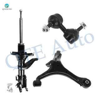 Set of 3 Front Left Lower Control Arm-Sway Bar Link-Suspension Strut Assembly For 2003-2006 Honda Element