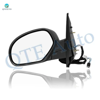Left Driver Side Mirror, Power Adjust Heated With 1 Paintable and 1 Textured Black Cap Power Folding For 2007-2014 GMC Yukon