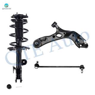 Set of 3 Front Right Lower Control Arm Ball Joint-Sway Bar Link-Quick Complete Strut-Coil Spring Assembly For 2006-2008 Toyota RAV4