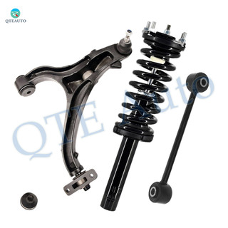 Set of 3 Front Left Lower Control Arm Ball Joint-Sway Bar Link-Quick Complete Strut-Coil Spring Assembly For 2005-2010 Jeep Grand Cherokee