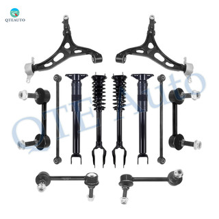Set of 12 Front Lower Control Arm-Sway Bar Link-Quick Complete Strut-Coil Spring Assembly-Rear Lower Rearward Control Arm-Sway Bar Link-Complete Shock Absorber Kit For 2011-2015 Jeep Grand Cherokee