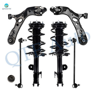 Set of 6 Front Lower Control Arm Ball Joint-Sway Bar Link-Quick Complete Strut-Coil Spring Assembly For 2018-2021 Lexus NX300 F Sport