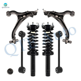 Set of 6 Front Lower Control Arm Ball Joint-Sway Bar Link-Quick Complete Strut-Coil Spring Assembly For 2005-2010 Jeep Grand Cherokee