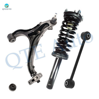 Set of 3 Front Right Lower Control Arm Ball Joint-Sway Bar Link-Quick Complete Strut-Coil Spring Assembly For 2005-2010 Jeep Grand Cherokee RWD