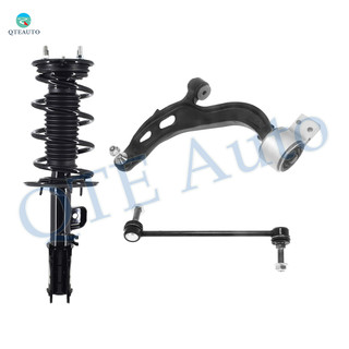 Set of 3 Front Left Lower Control Arm Ball Joint-Sway Bar Link-Quick Complete Strut-Coil Spring Assembly For 2013-2019 Ford Taurus