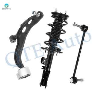 Set of 3 Front Right Lower Control Arm Ball Joint-Sway Bar Link-Quick Complete Strut-Coil Spring Assembly For 2013-2015 Lincoln MKT