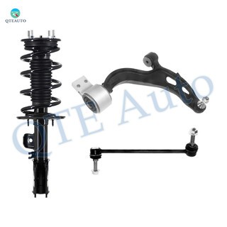 Set of 3 Front Right Lower Control Arm Ball Joint-Sway Bar Link-Quick Complete Strut-Coil Spring Assembly For 2013-2018 Ford Taurus