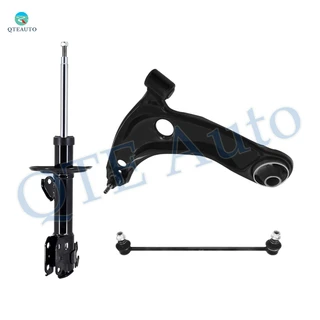Set of 3 Front Left Lower Control Arm Ball Joint-Sway Bar Link-Suspension Strut Assembly For 2006-2018 Toyota Yaris